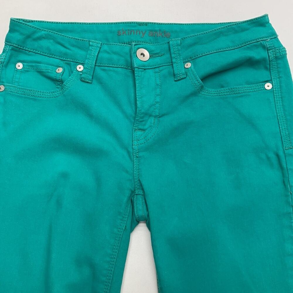 JCP Women’s 26 / 2 Green Skinny Ankle Jeans